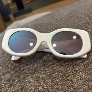 SPY Hangout White Oval Sunglasses